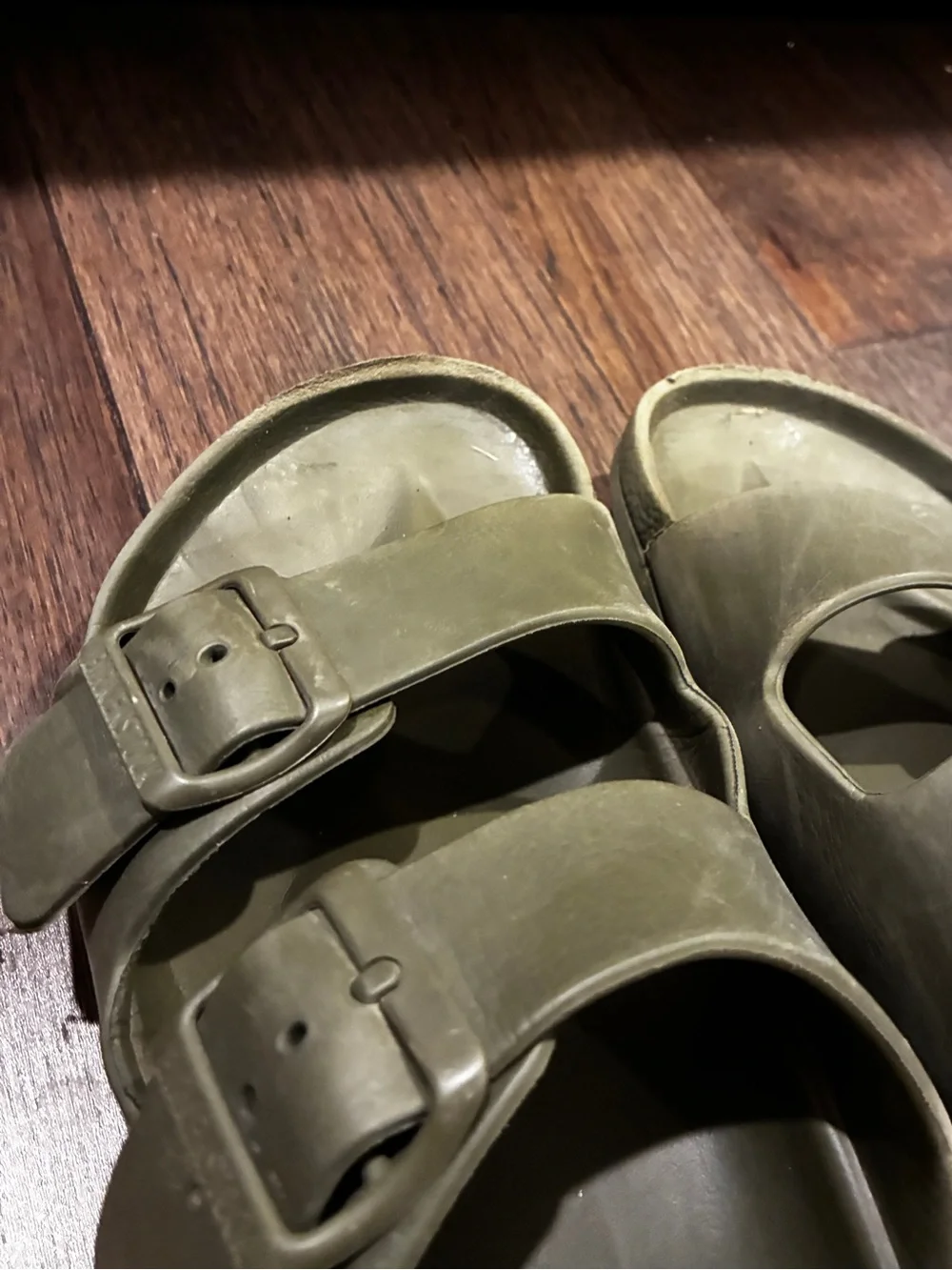 Birkenstock Arizona EVA Waterproof Sandals Olive Green Dual Strap Slides